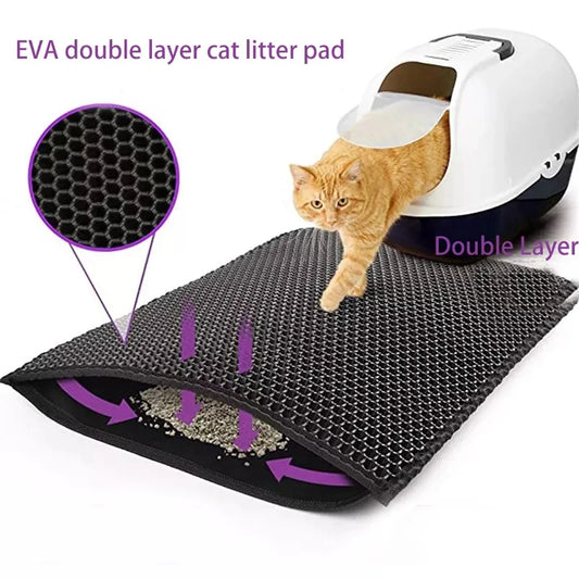 Cat Litter Mat With Gift Double Layer
